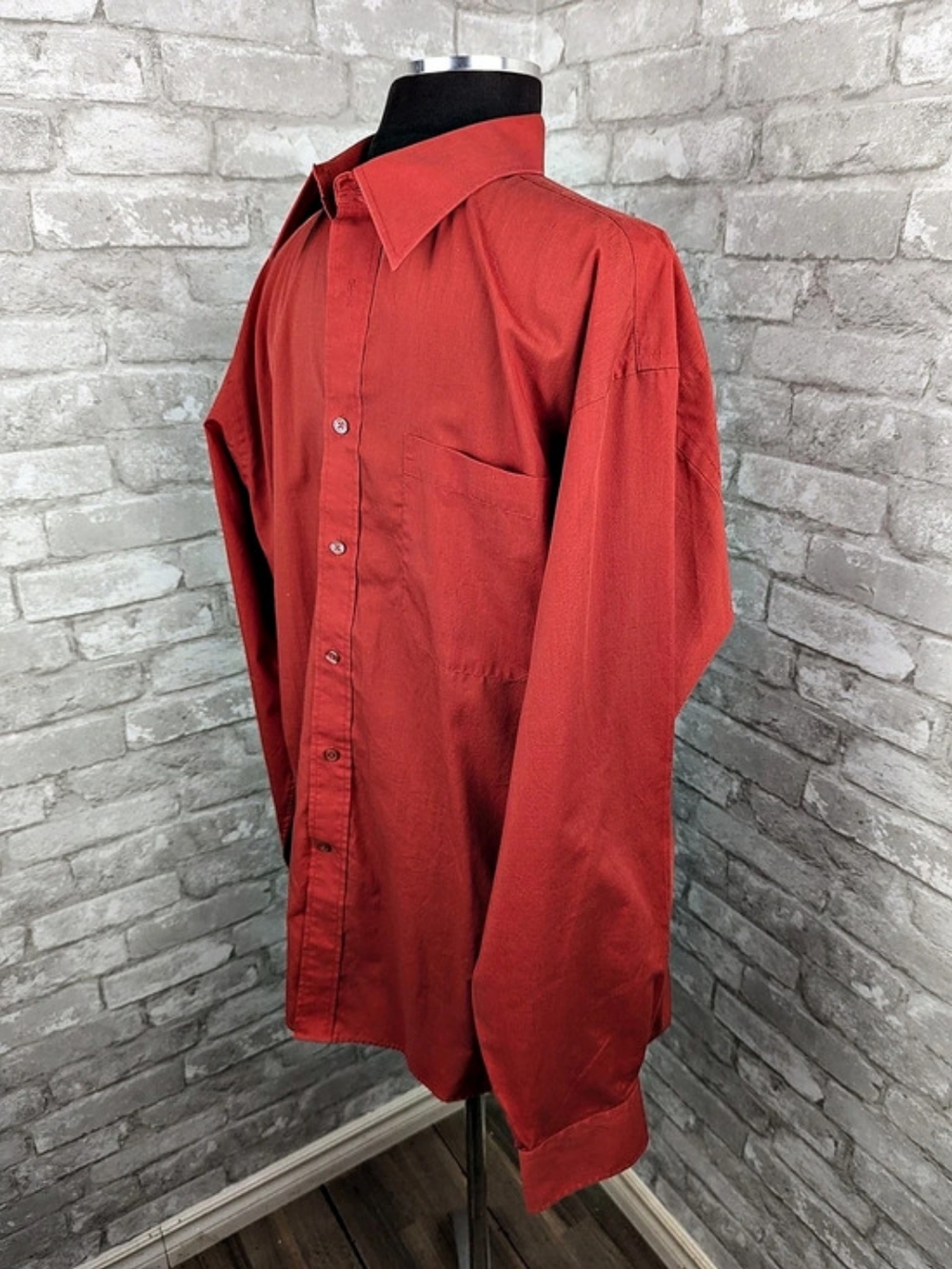 Vintage Givenchy Monsieur by Givenchy Long Sleeve Button-Down Red Shirt